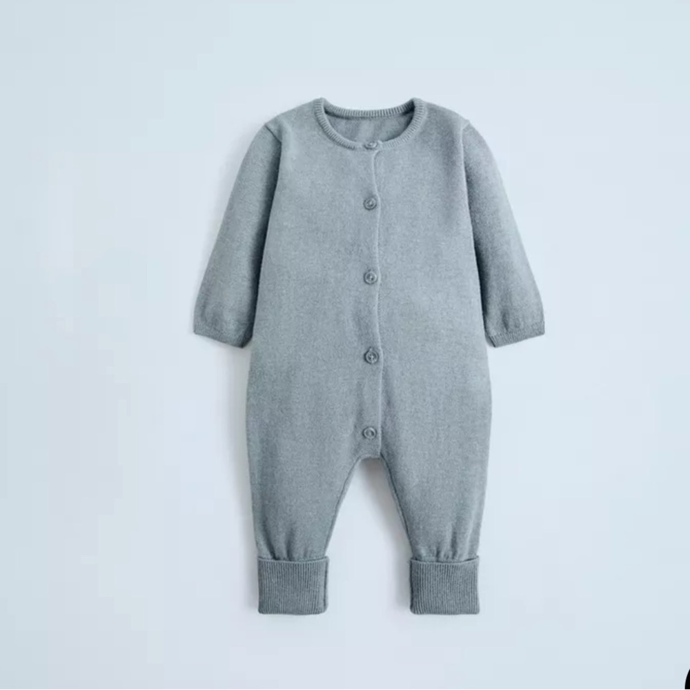 Zara Baby COTTON SILK CASHMERE KNIT JUMPSUIT